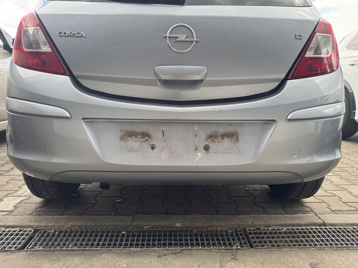 Opel Corsa D original Sto&szlig;stange Stossf&auml;nger hinten Z163 Lichtsilber 5-T&uuml;rer Bj.2007